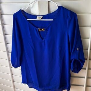 Elegant Cobalt Blue Women's Blouse